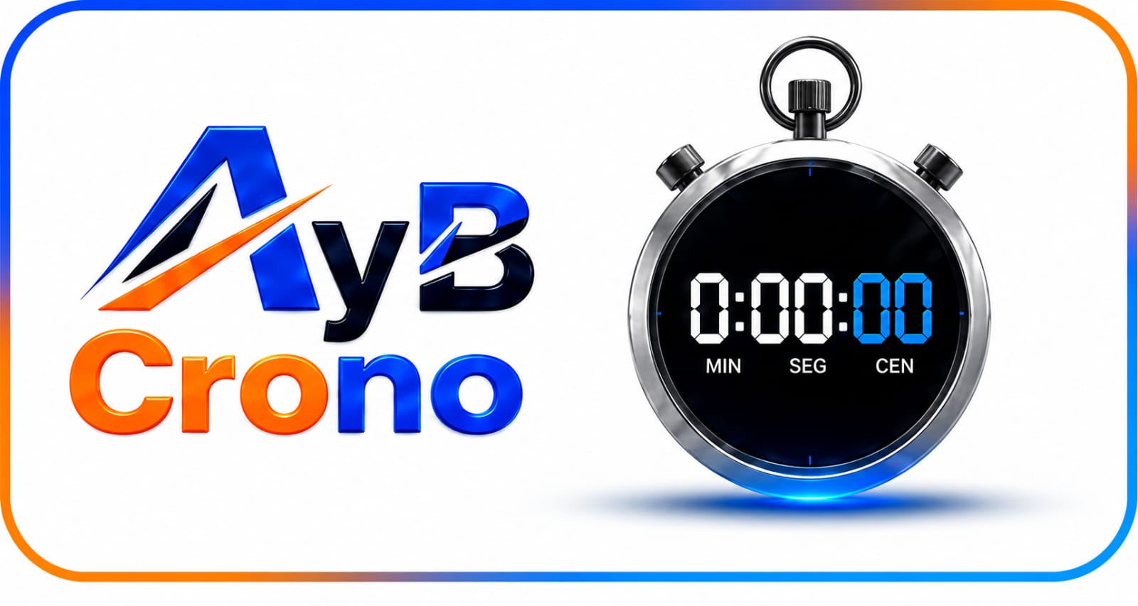 Logo AyB Crono con cronómetro